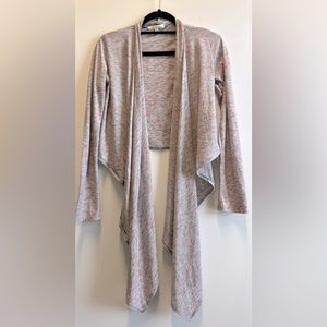 Anthropologie Heathered Long-Short Tapered Cardigan